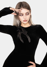 Antivenom Spinne Schnitt Raus Mesh Kleid