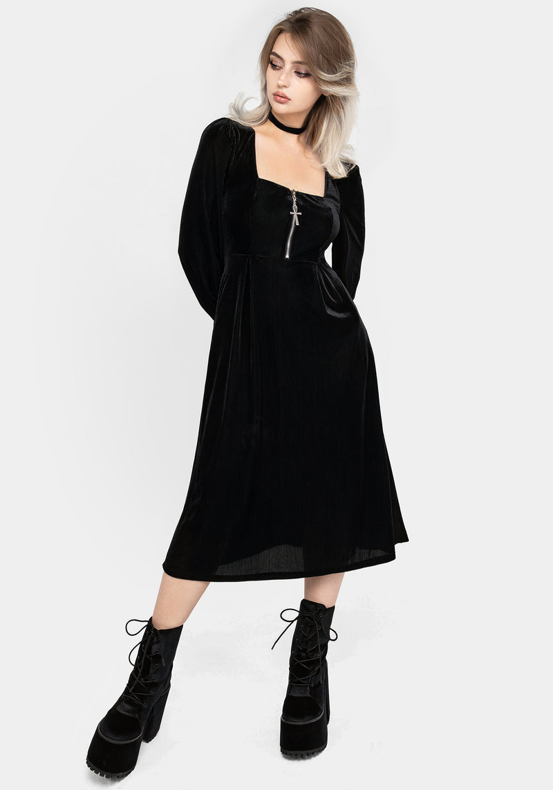 Legacy Zip Front Midi Dress