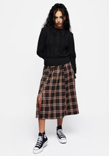 Ambrose Check Midi Skirt