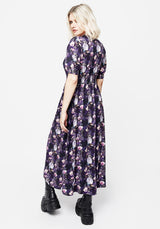 Socordia Floral Moon Ruched Waist Midaxi Dress