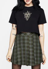 Morningstar Check Pleated Micro Mini Skirt