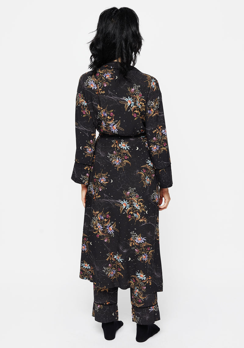 Cleome Floral Spiderweb Dressing Gown