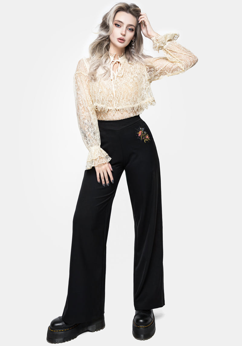 Wither Floral Lace Blouse Top