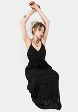 Bones Flocked Chiffon Maxi Cami Dress