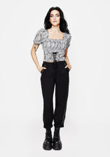 Rosethorn Embroidered Balloon Trousers