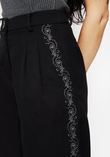 Rosethorn Embroidered Balloon Trousers