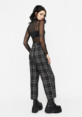 Checkmate Weit Bein Culotte Hosen - Schwarz   