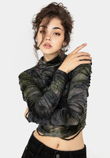 Chlorella Distressed Long Sleeve Top