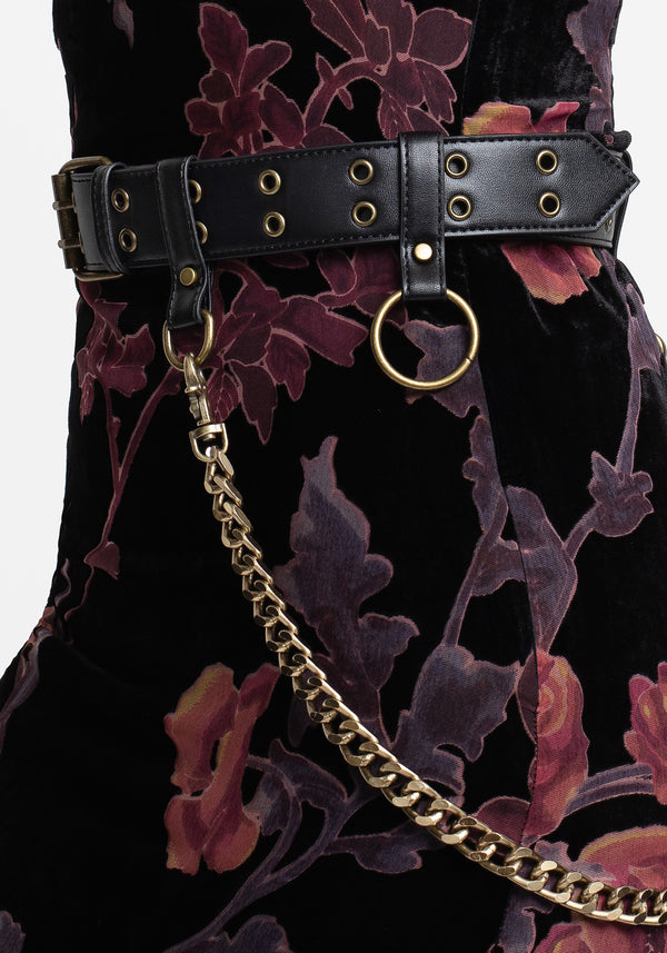 Fury Double Eyelet Chain Belt - Brass