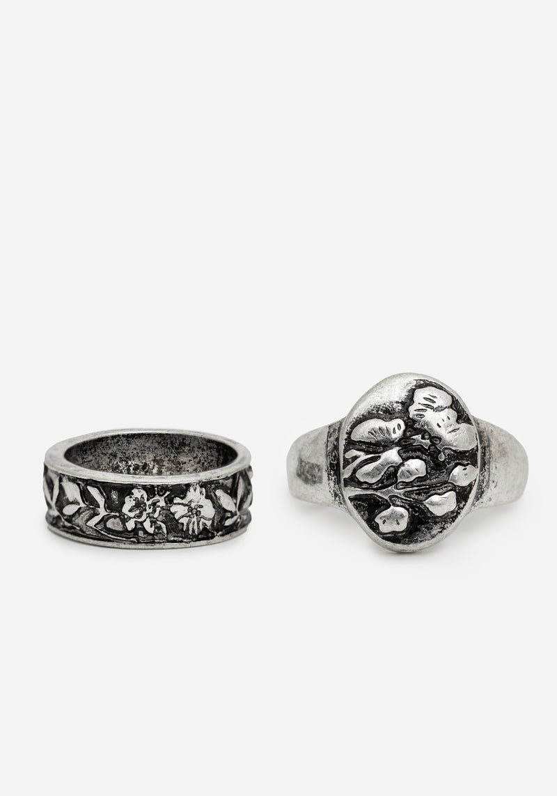 Laverna Blumenmuster Ring Set      