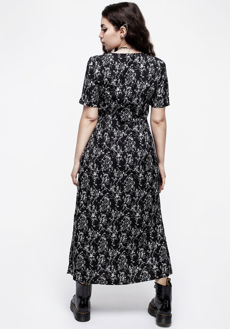 Naomi Floral Square Neck Midaxi Dress