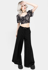 Thalia Button Front Crop Top