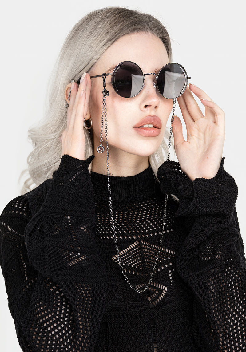 Emilie Round Sunglasses Mit Kette