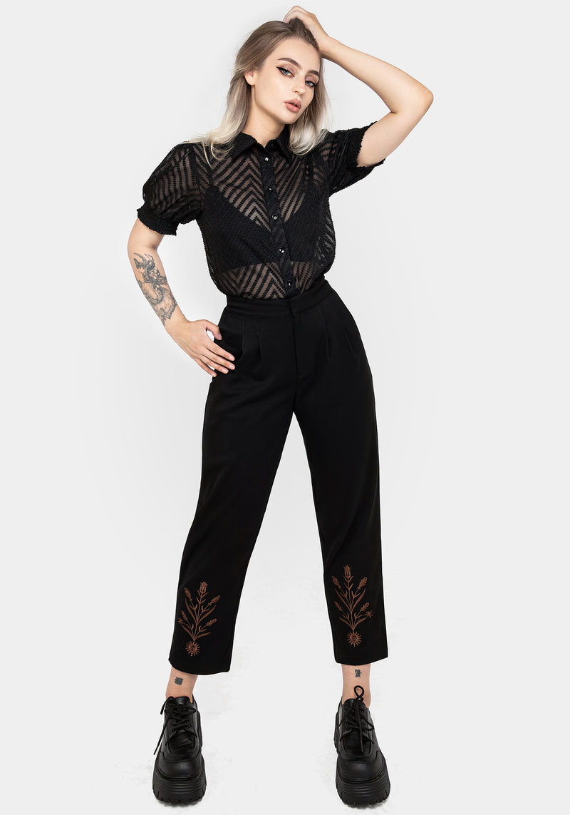 Cybele Embroidered Tapered Trousers