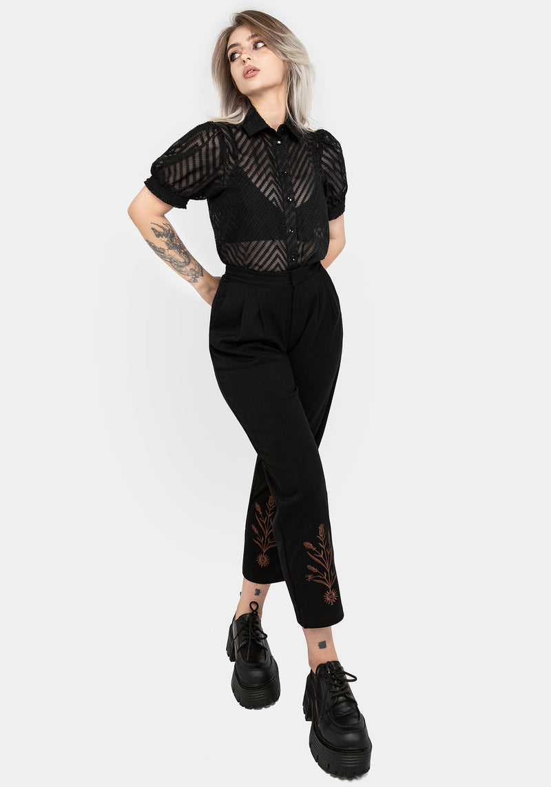 Cybele Embroidered Tapered Trousers