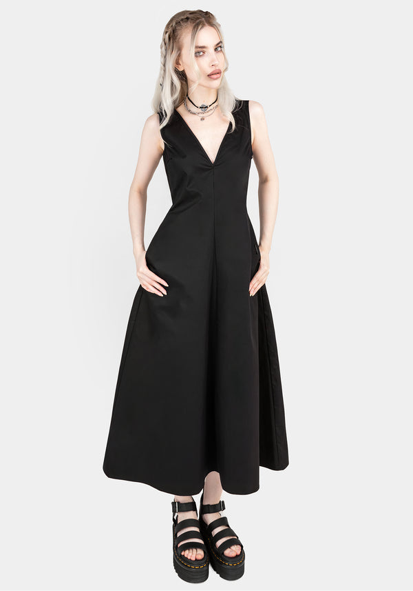 Freyja Baumwolle Midaxi-Kleid Kleid