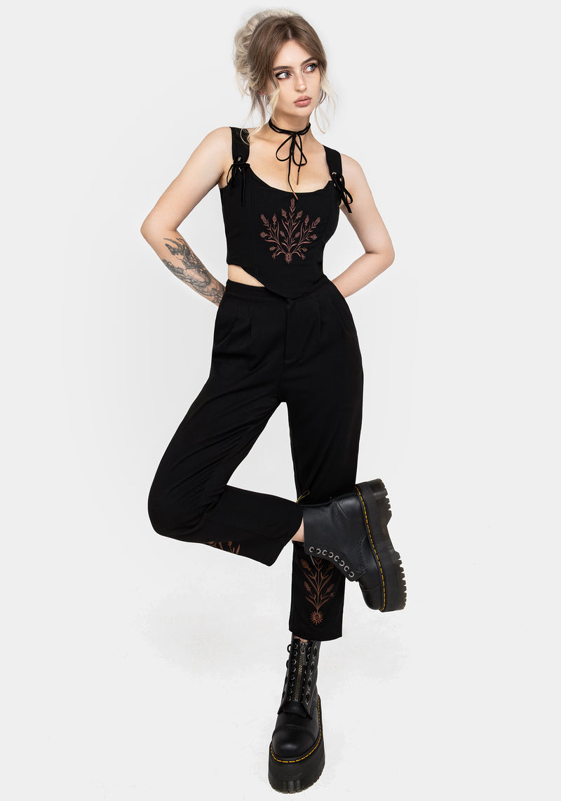 Cybele Embroidered Tapered Trousers