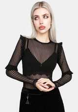 Mourning Ruffle Top