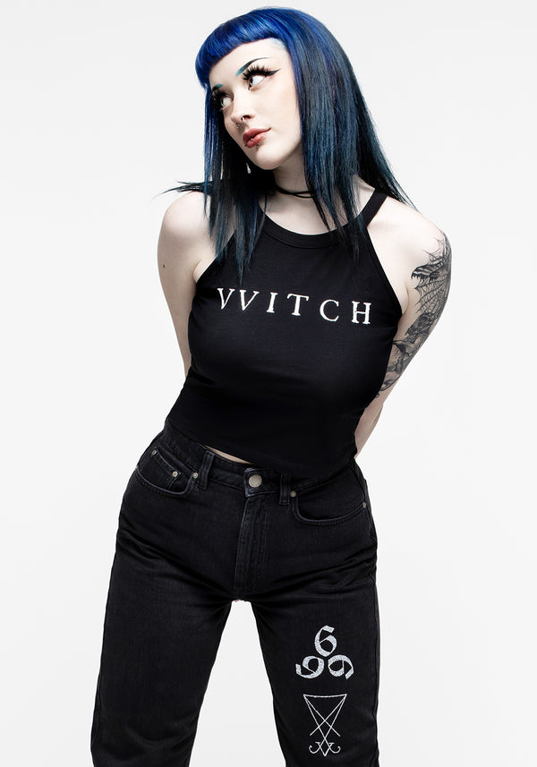 Witch Racer Back Crop Vest