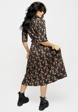 Dreamfast Mushroom Moon Print Midi Shirt Dress