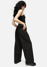 Ransom Tie Waist Check Trousers