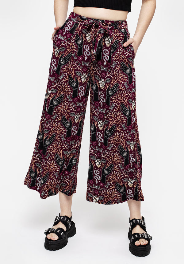 Hemlock Druck Krawatte Taille Culottes