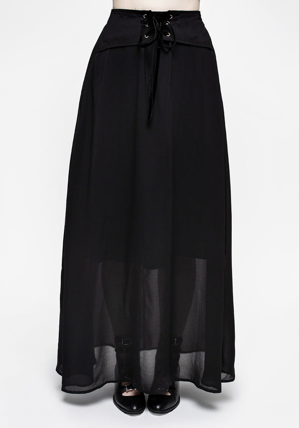 Eris Lace Up Maxi Skirt