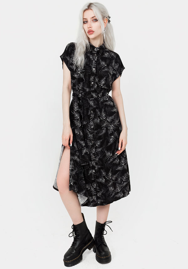 Bracken Tie Waist Midi Shirt Dress