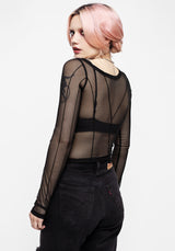 Dissident Asymmetric Seam Mesh Top