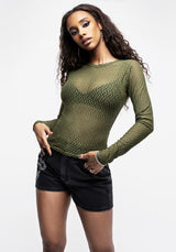 Anomie Green Mesh Top