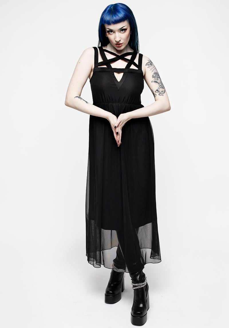 Incantation Mesh Maxi Kleid