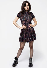 Foxglove Mini Skater Kleid