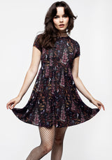 Foxglove Mini Skater Dress