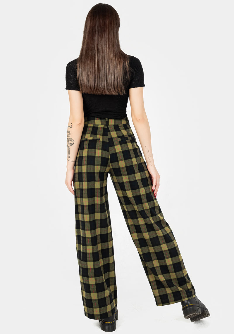 Rapture Wide Leg Check Trousers