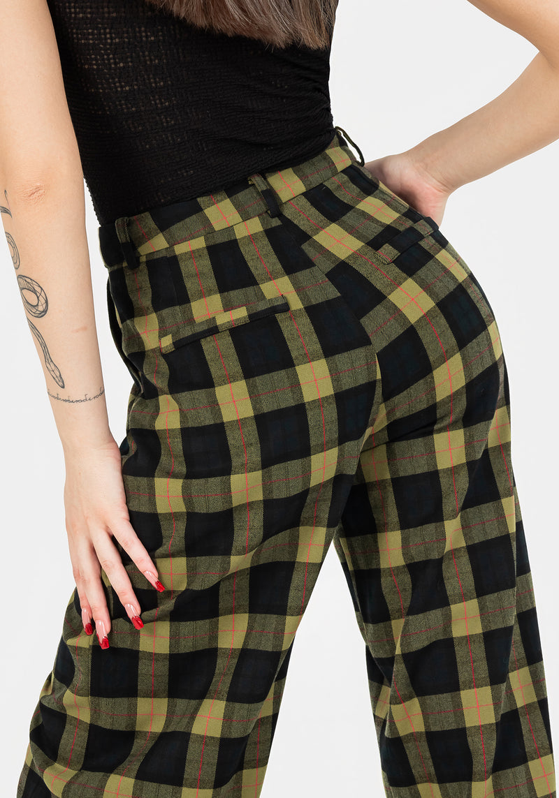 Rapture Wide Leg Check Trousers