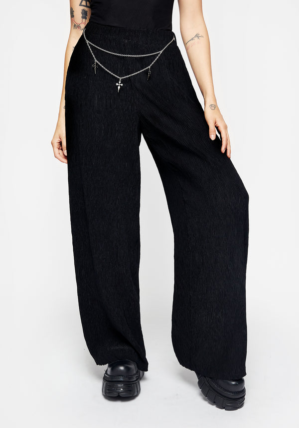 Algea Crinkle Wide Leg Trousers