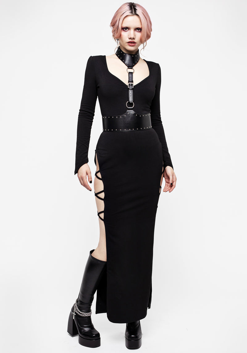 Duchess Cut Out Maxi Dress