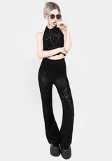 Hooked Pointelle Flare Trousers