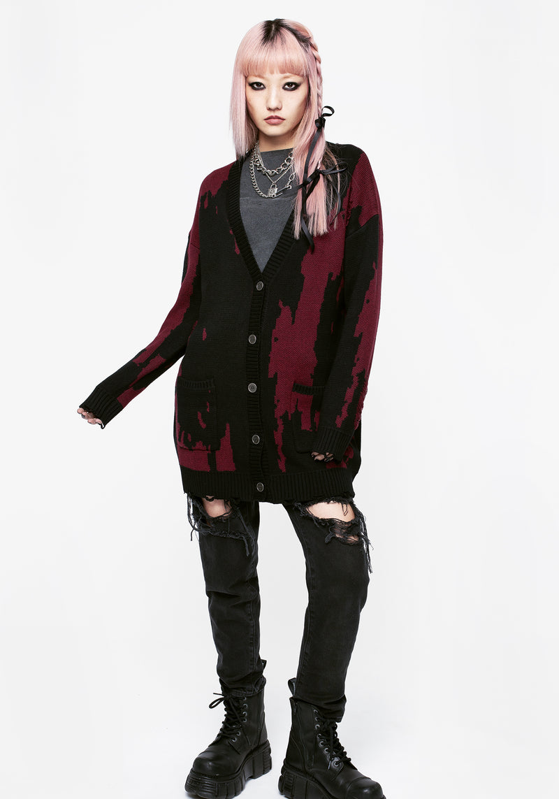 Snag Distressed Oversized Cardigan