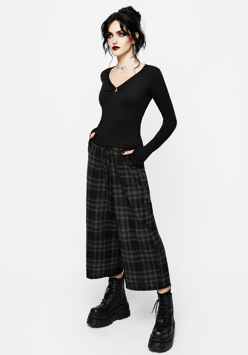 Clover Check Crop Trousers