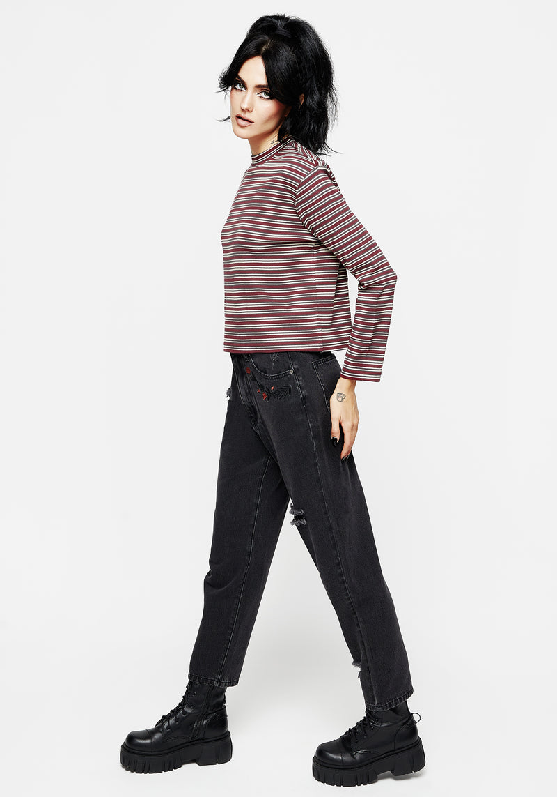 Calliophis Stripe Long Sleeve Crop Tee