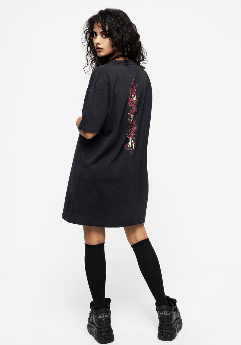 God's Flesh Graphic Print Tee Dress