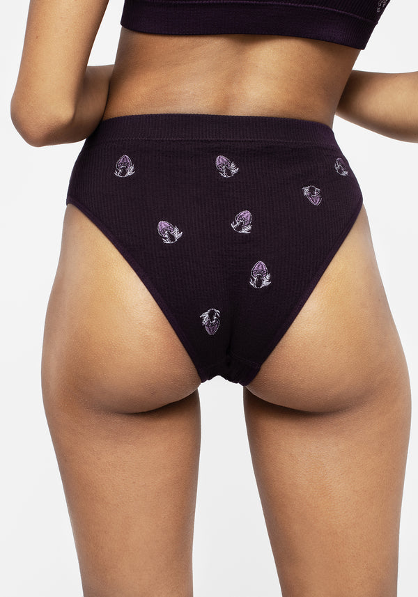 Spore Mushroom Embroidered Briefs