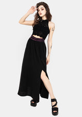 Amatorium Embroidered Cotton Maxi Skirt