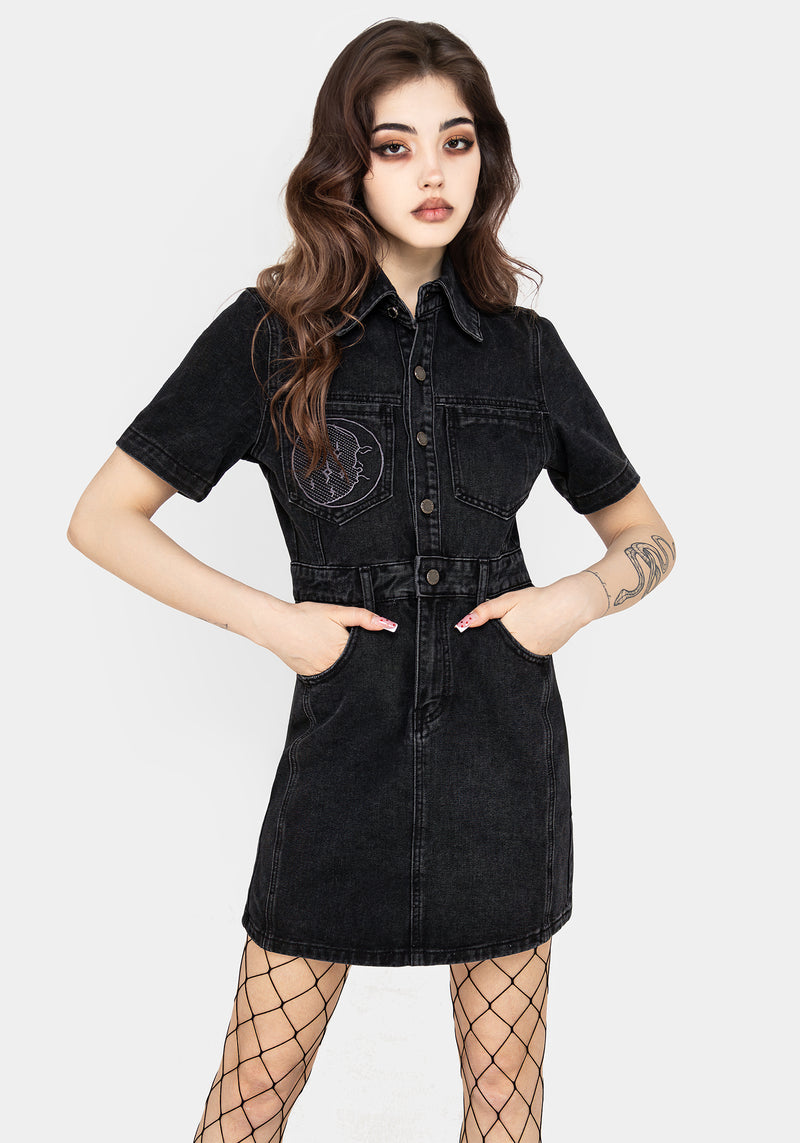 Invictus Denim Mini Hemd Kleid