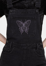 Papillion Bestickt Denim Latzhose Shorts