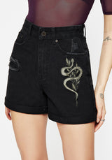 Nirah Bestickt Denim Shorts