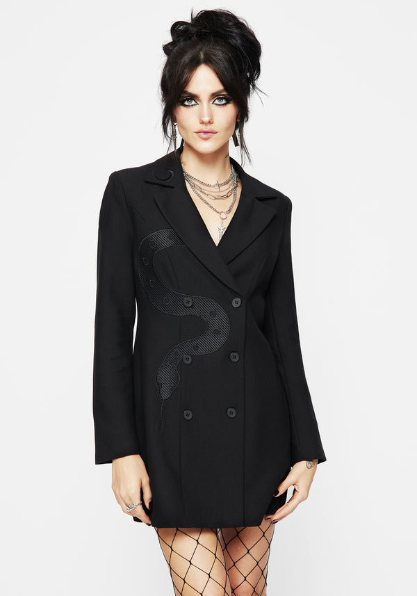 Slither Bestickt Blazer Kleid