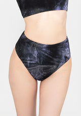 Purple Haze Tie Dye High Waist Bikini Bottoms