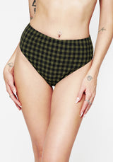 Terra Gingham High Waist Swim Bottoms